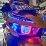 Custom lampu honda vario led new dengan double proji hid plus drl alis sen running AE Cob