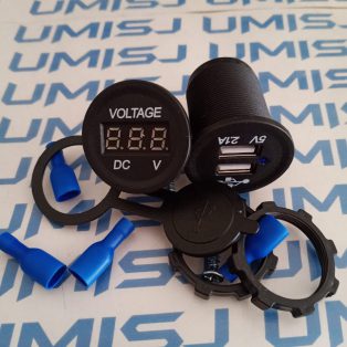 Charger Cas HP Dual USB Plus Voltmeter