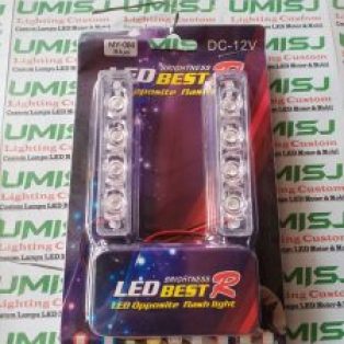 Strobo Led Mini 4 Mata Dengan Nyala Terang Kecil-Kecil